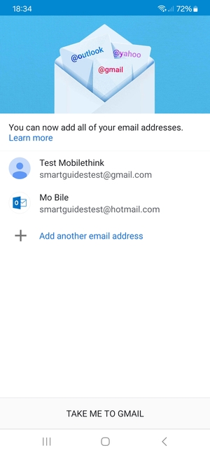 Select TAKE ME TO GMAIL