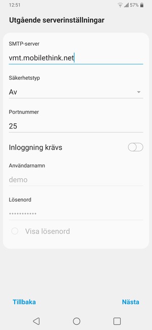 Stäng av Inloggning krävs och välj Nästat