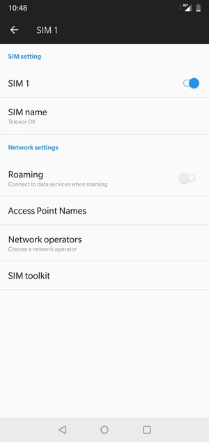 To change network if network problems occur, select Network operators