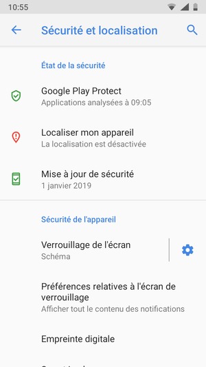 Votre téléphone est maintenant sécurisé par un écran de verrouillage.