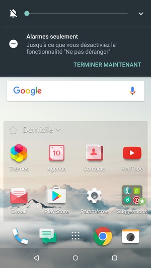 Appuyez une fois de plus pour passer en mode silencieux