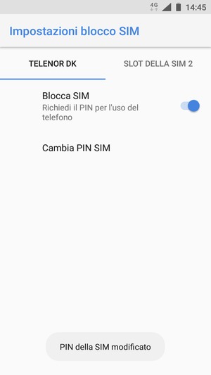 Il tuo PIN della SIM è stato modificato