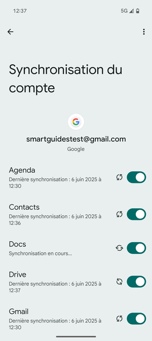 Sélectionnez le bouton du Menu