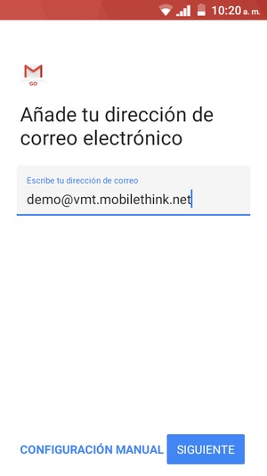 Introduzca su dirección de correo electrónico. Seleccione SIGUIENTE
