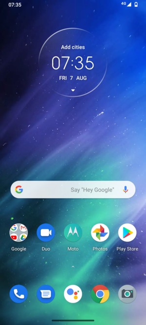 Slide up the bottom menu