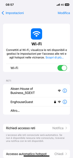 Attiva Wi-Fi