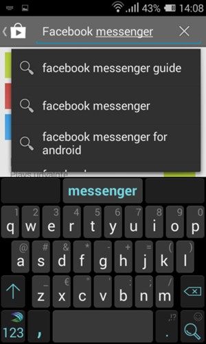 Voer de app-naam in en selecteer Zoek