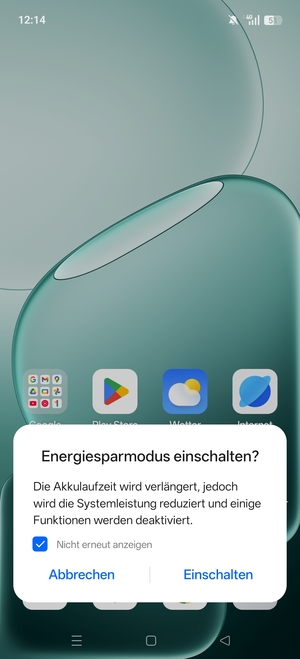 Wählen Sie Einschalten