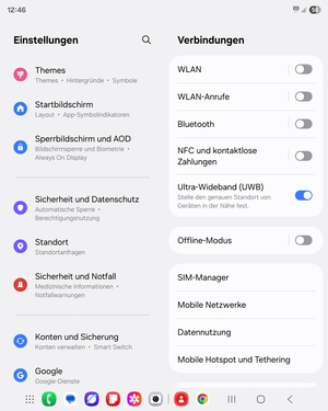 Scrollen Sie und wählen Sie Sicherheit und Datenschutz