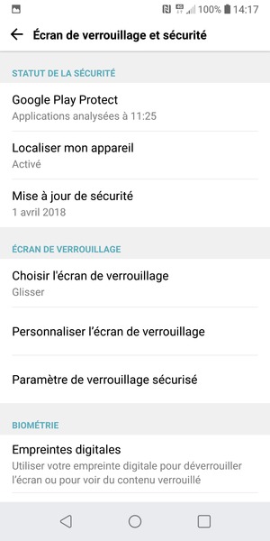 Sélectionnez Choisir l'écran de verrouillage