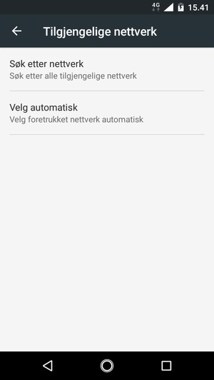 Velg Søk etter nettverk