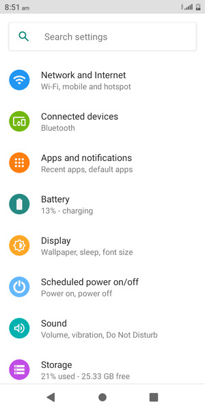 Select Network and Internet