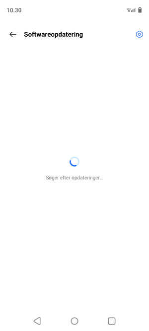 Afvent at søgningen er afsluttet