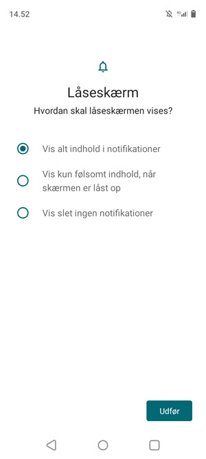 Vælg din foretrukne mulighed og vælg Udfør