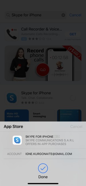 Select Done