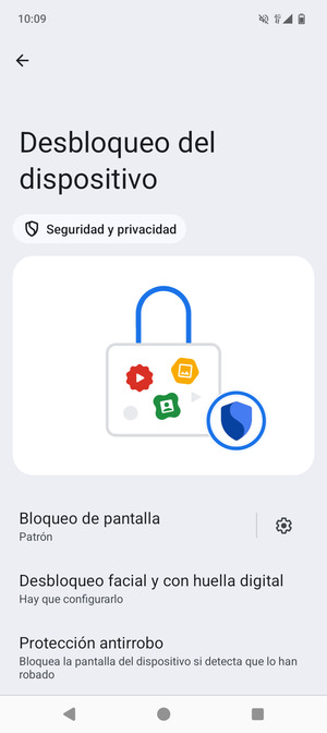 El teléfono ha sido asegurado con un bloqueo de pantalla