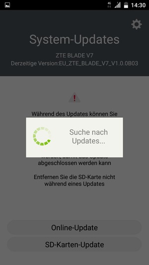Warten Sie, bis die Suche abgeschlossen ist