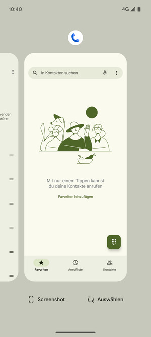Apps nach oben streifen, um sie zu schliessen