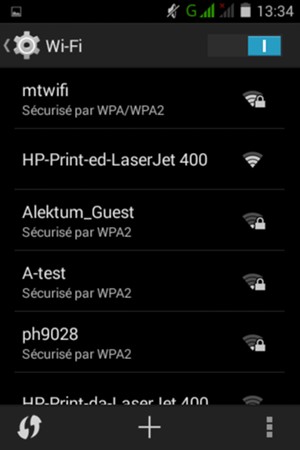 Sélectionnez le réseau sans fil auquel vous souhaitez vous connecter