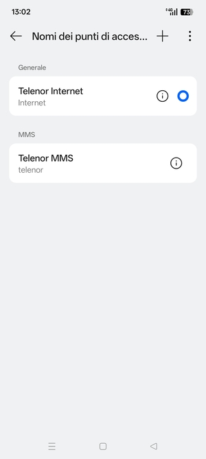 Seleziona il tasto Menu