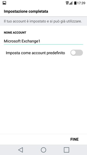 Scegli un nome per il tuo account e seleziona FINE