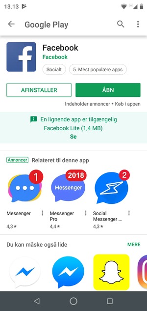 Vælg ÅBN