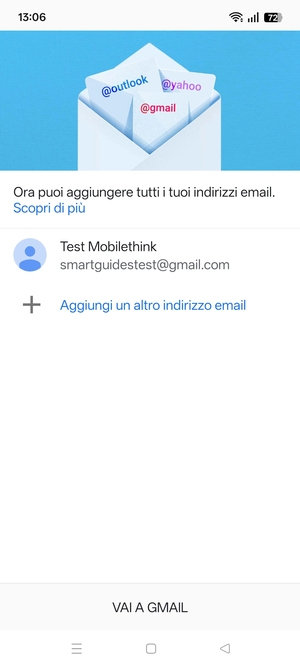 Seleziona VAI A GMAIL