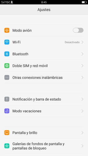 Seleccione Doble SIM y red móvil