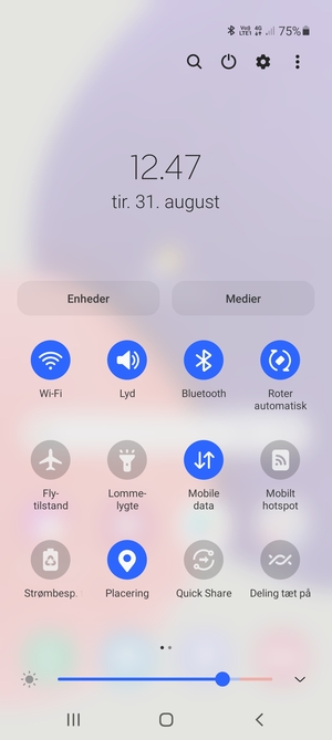 Slå Wi-Fi og Bluetooth fra