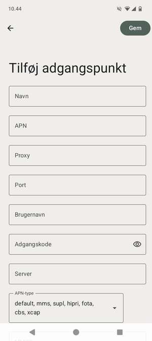 Indtast MMS-oplysninger