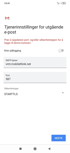 Velg Sikkerhetstype