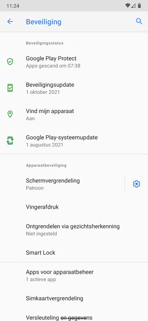 Selecteer Simkaartvergrendeling