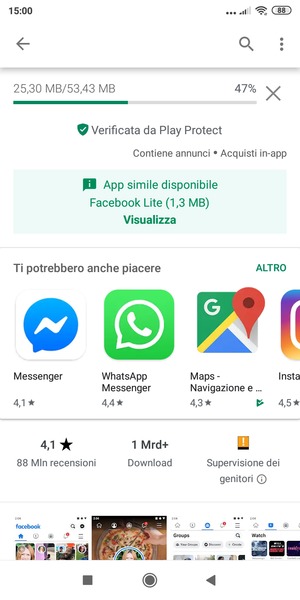 Attendi il completamento del processo di installazione