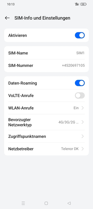 Schalten Sie Daten-Roaming an oder aus