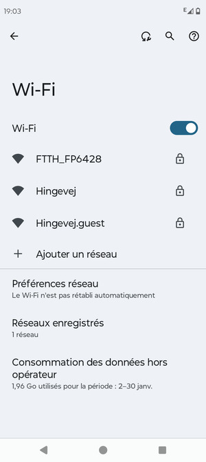 Sélectionnez le réseau sans fil auquel vous souhaitez vous connecter