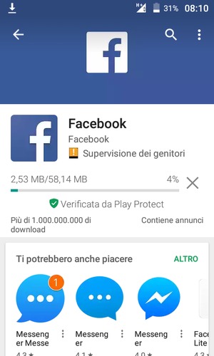 Attendi il completamento del processo di installazione