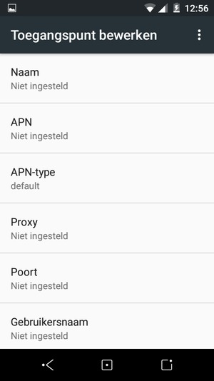 Voer internetgegevens in
