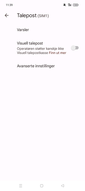 Velg Avanserte innstillinger