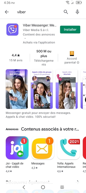 Sélectionnez l'appli