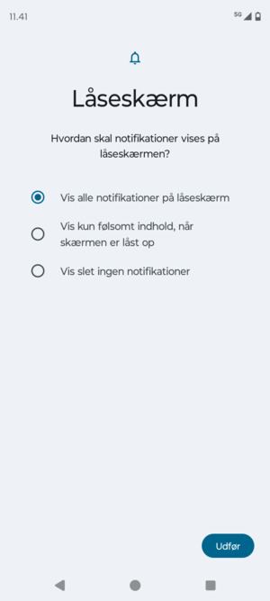 Vælg din foretrukne mulighed og vælg Udfør