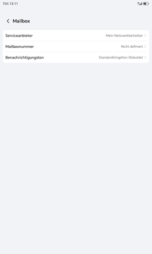 Wählen Sie Mailboxnummer