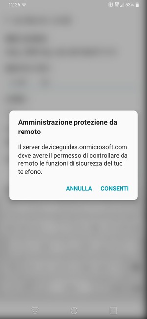 Seleziona CONSENTI