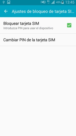 Seleccione Cambiar PIN de la tarjeta SIM