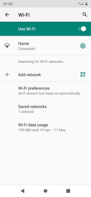 You are now connected to the Wi-Fi network