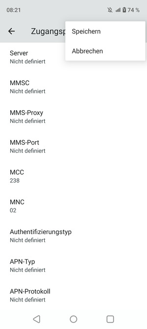Wählen Sie Speichern