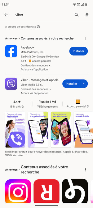 Sélectionnez l'appli