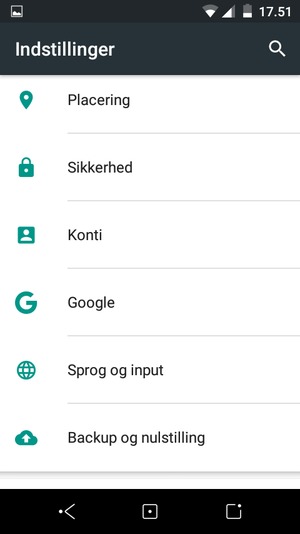 Scroll til og vælg Konti