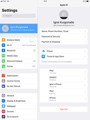 Select Apple ID, iCloud, iTunes & App St... and select iCloud