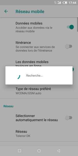 Veuillez attendre la fin de la recherche
