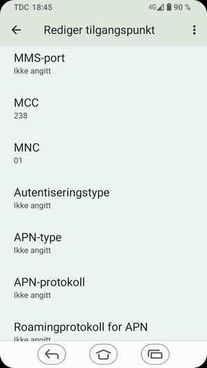 Bla ned og skriv inn MMS-informasjon